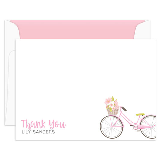 Bicycle Flat Thank You Note Cards
